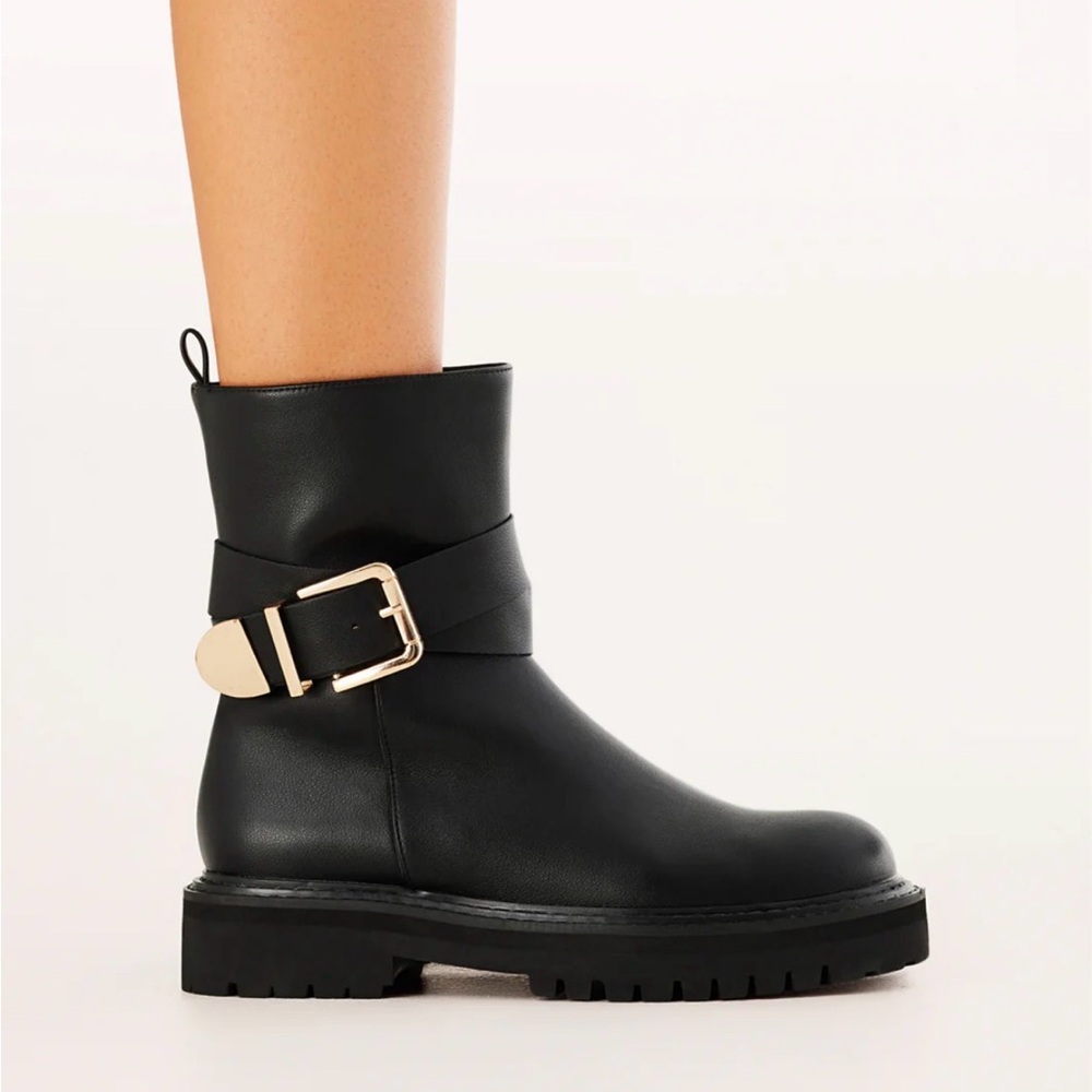 Billini black moto boots nwt